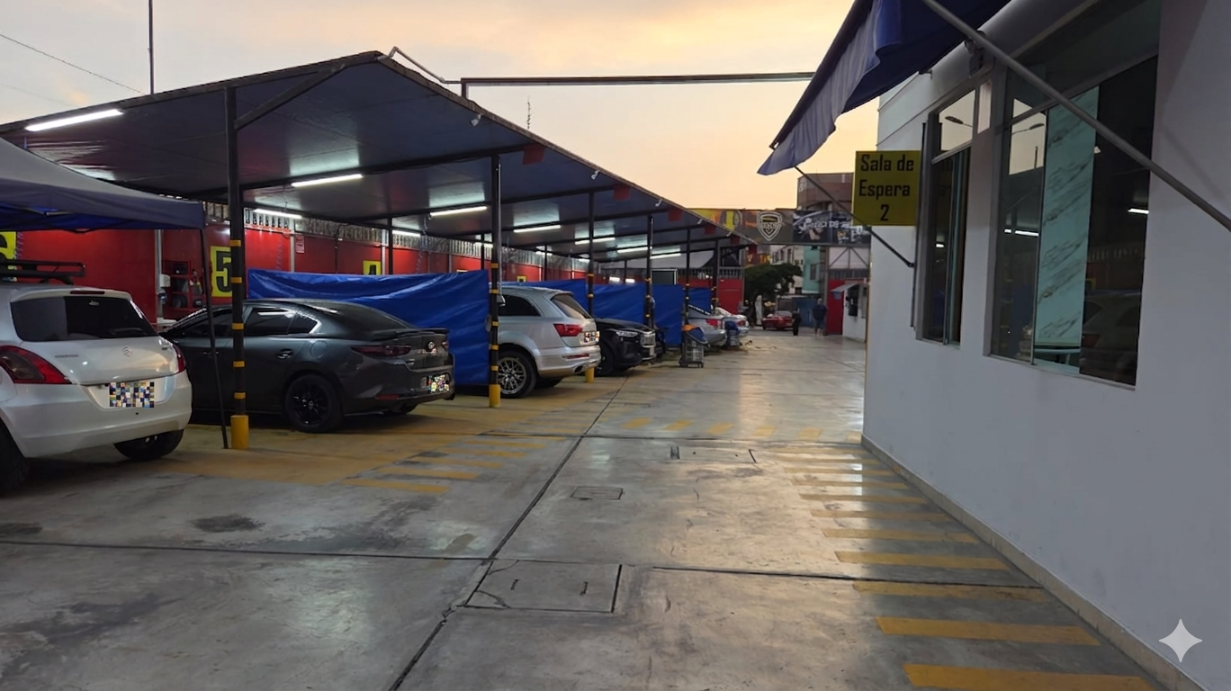 Local Auto Yes Spa al atardecer